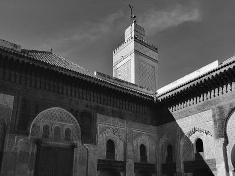Float in Moroccan Courtyards at Palais Faraj, Fes